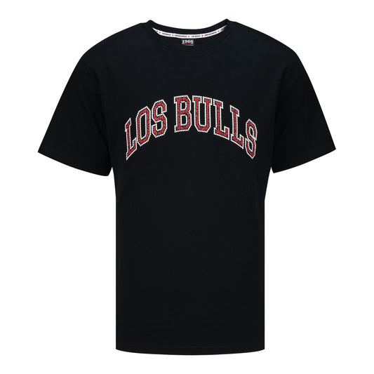 Chicago Bulls 1966 Los Bulls 2026-27 T-Shirt in Black - Back View