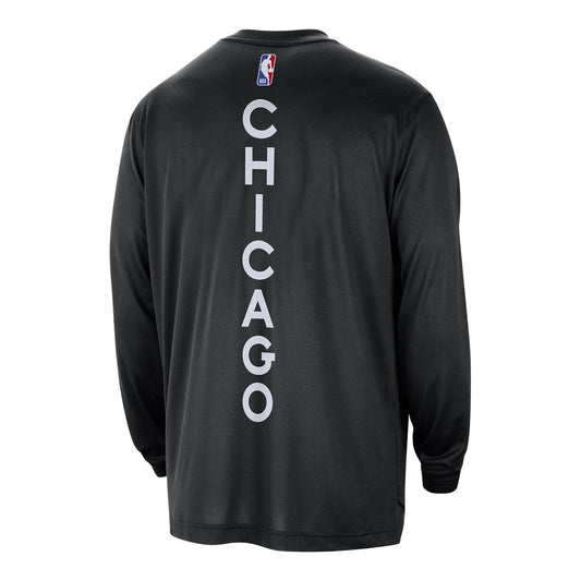2023-24 CHICAGO BULLS CITY EDITION PREGAME LONG SLEEVE T-SHIRT - front view
