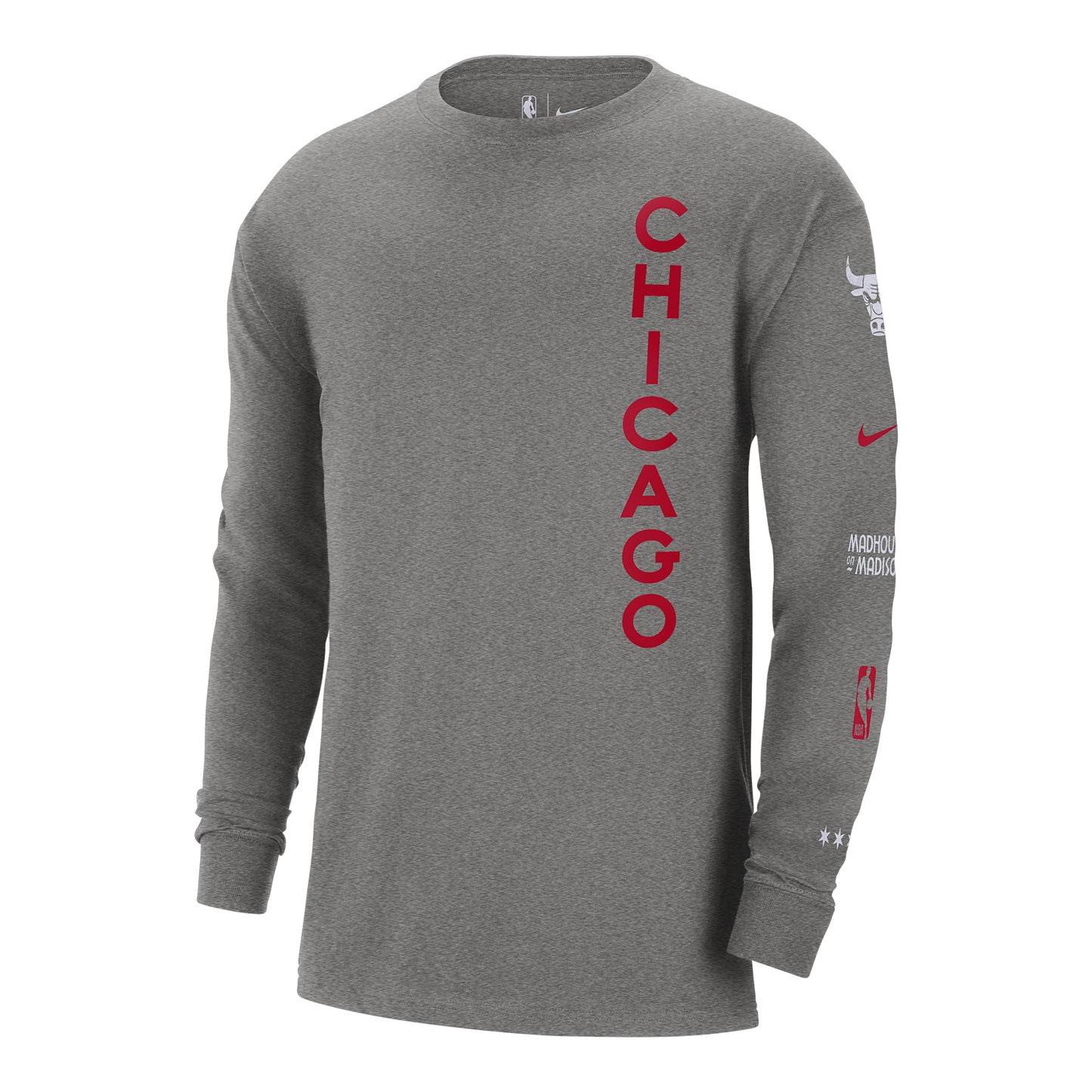 2023-24 CHICAGO BULLS CITY EDITION MAX 90 LONG SLEEVE T-SHIRT - front view