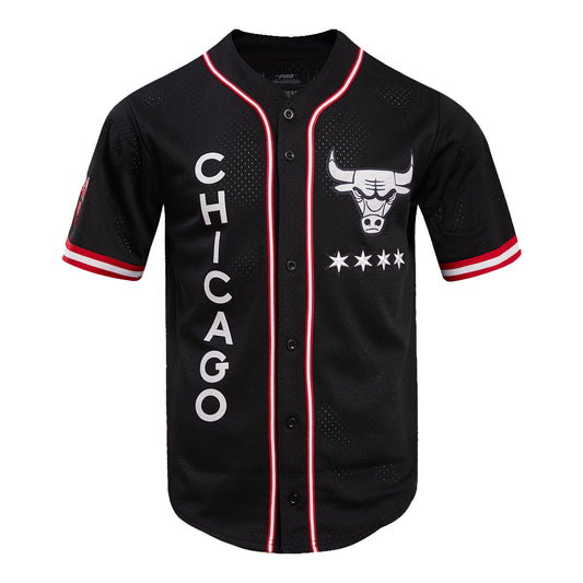 2023-24 CHICAGO BULLS CITY EDITION MESH BUTTON DOWN SHIRT - front view