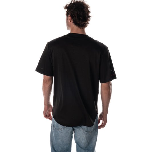 2025-26 City Edition Chicago Bulls 1966 Baseball Jersey in Black - Front View