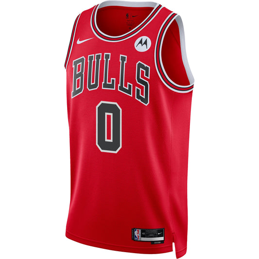 Chicago Bulls Coby White Nike Icon Swingman Jersey - back view