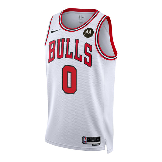 Youth Chicago Bulls Coby White Nike Association Swingman Jersey - back view