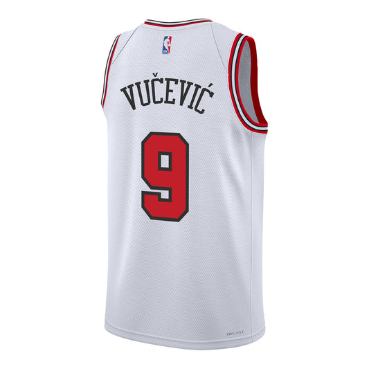 Chicago Bulls Nikola Vucevic Nike Association Swingman Jersey - Back View