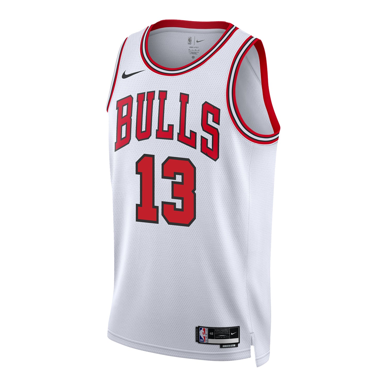 Chicago Bulls Kevin Huerter Nike Association Swingman Jersey in White - Front View