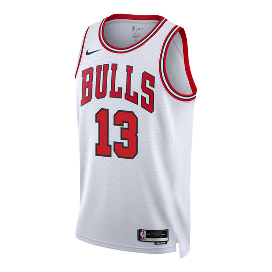 Chicago Bulls Kevin Huerter Nike Association Swingman Jersey in White - Back View