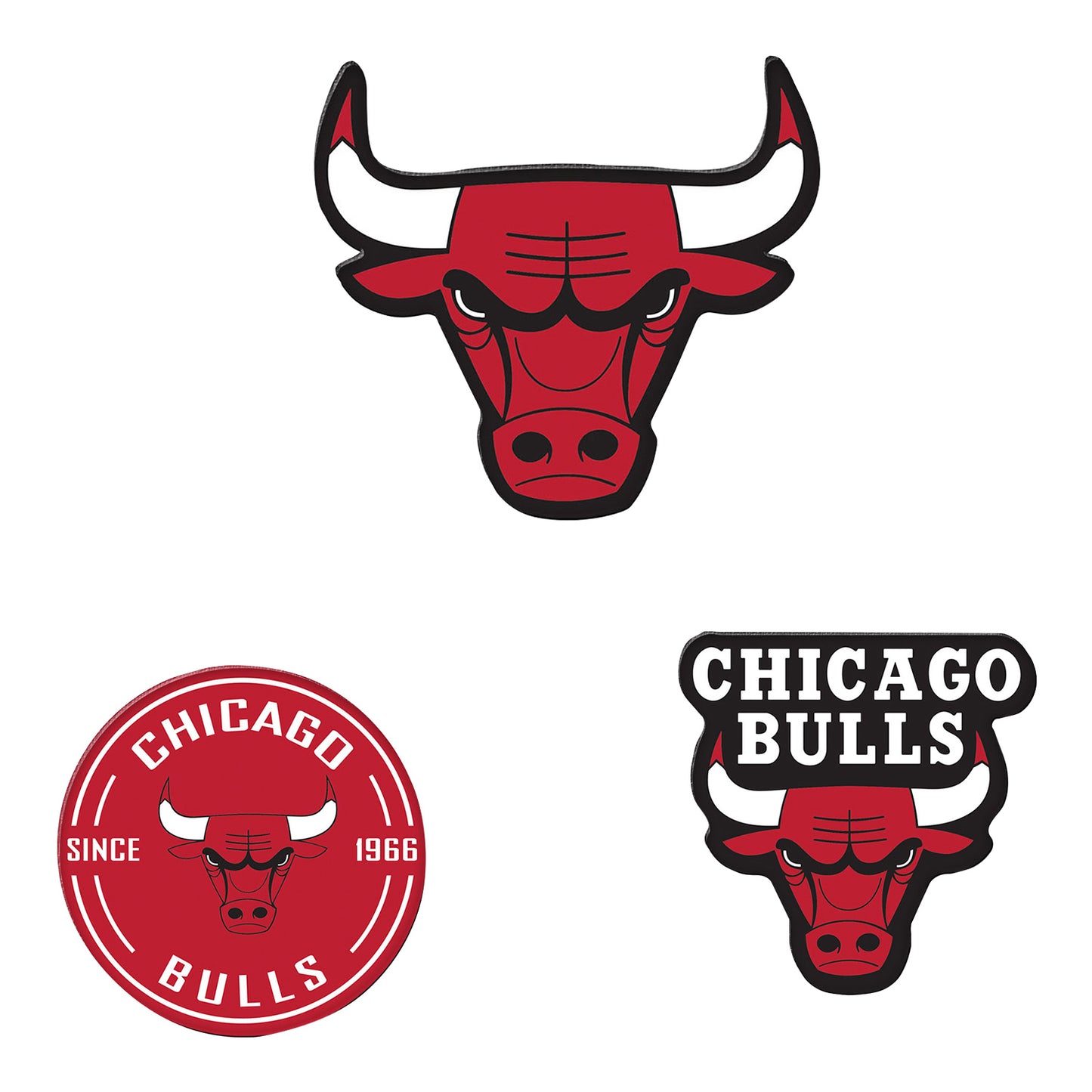 Chicago Bulls Premium Acrylic 3-Pack Magnet