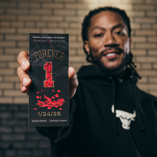 Chicago Bulls Eventshop Derrick Rose Collectible Ticket - Sleeve - Front and Back View