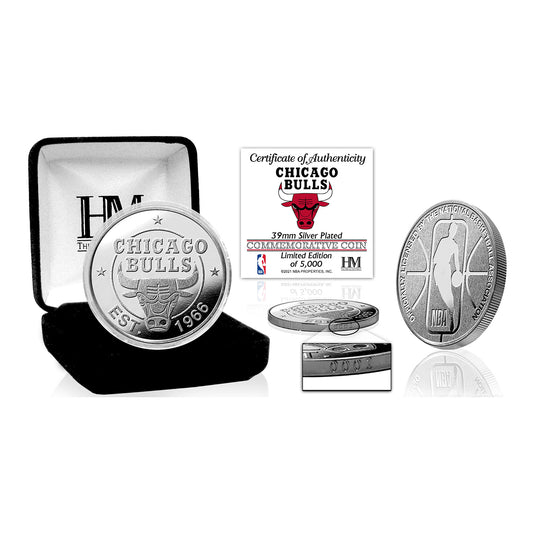 Chicago Bulls Silver Mint Coin - Front View