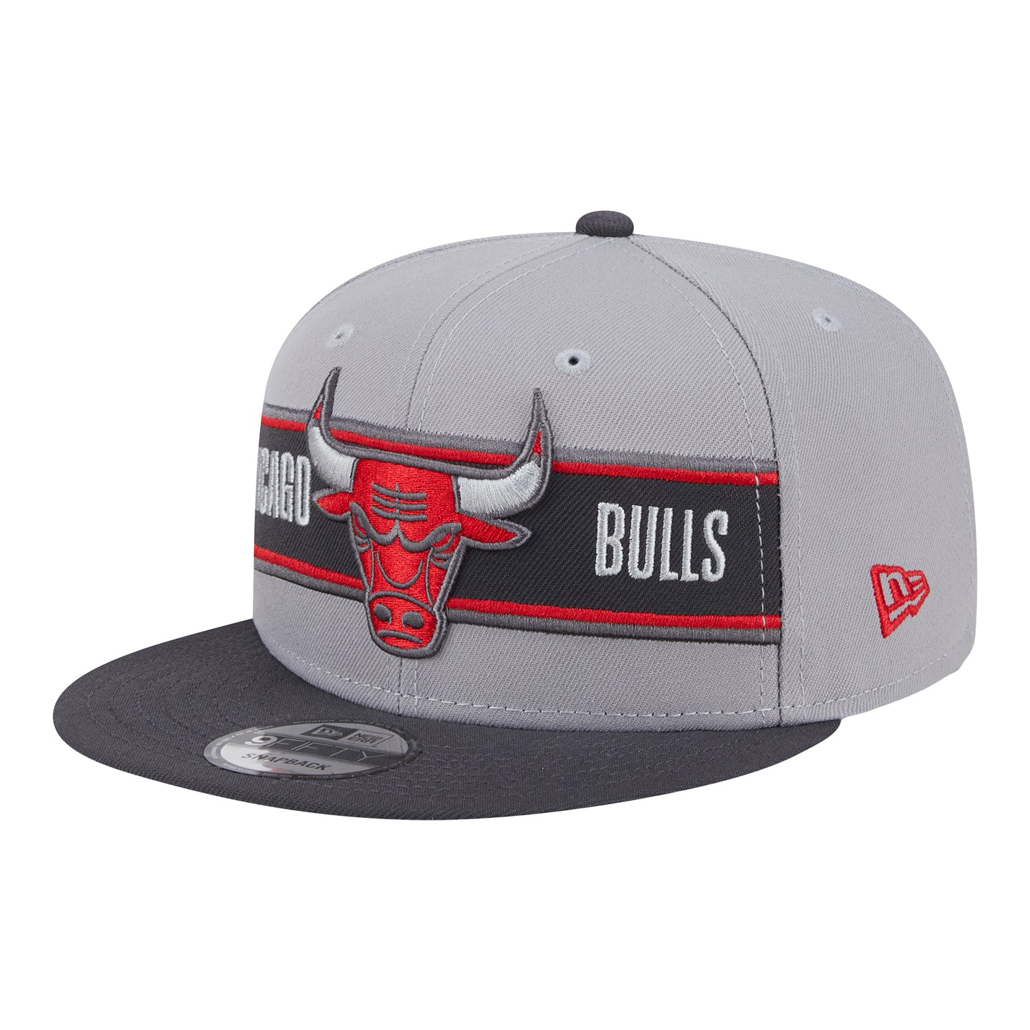 New Era Men s Gray Charcoal Chicago Bulls 2024 NBA Draft 9FIFTY Snapback Hat