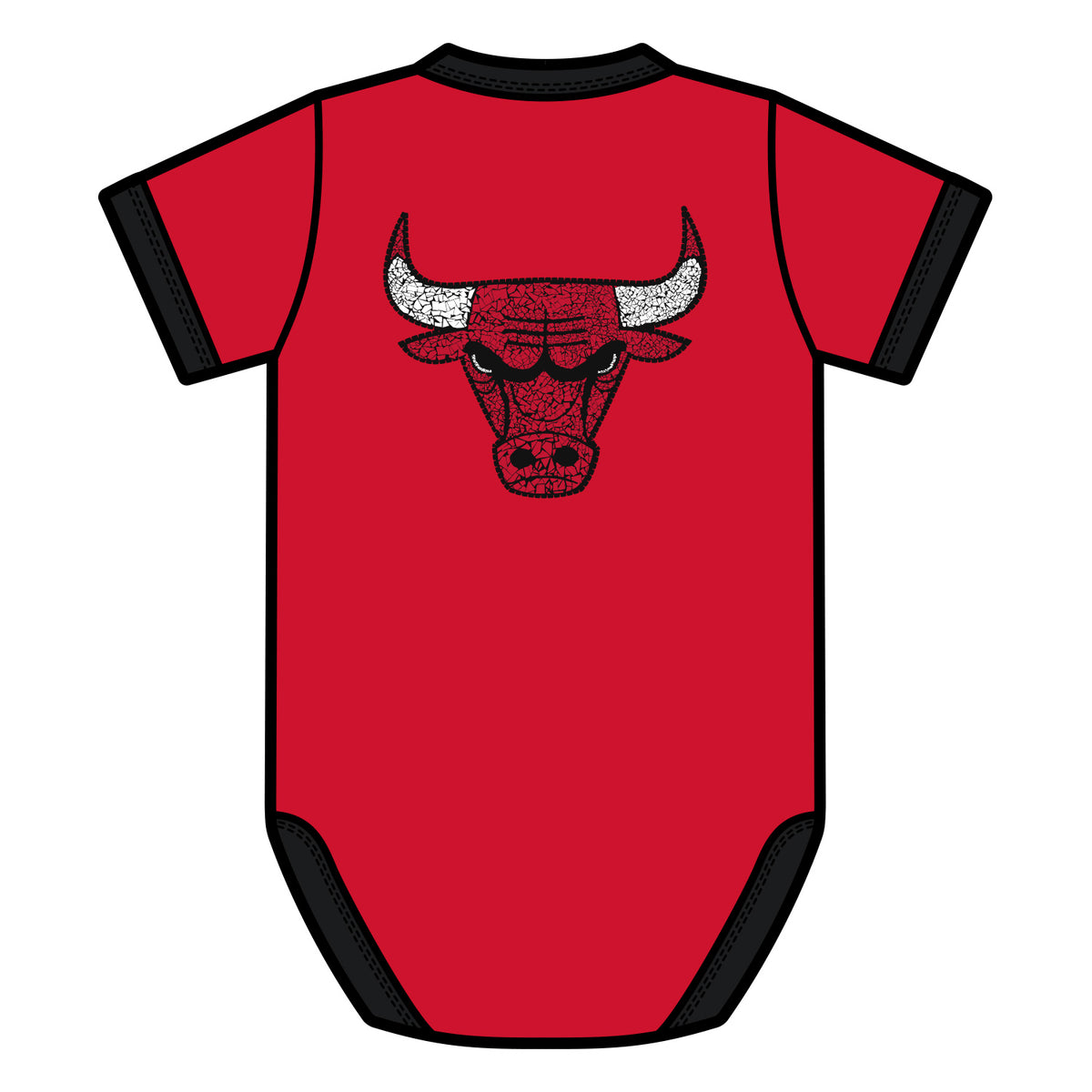 Newborn Chicago Bulls 1966 Los Bulls 2026-27 Onesie in Red - Back view