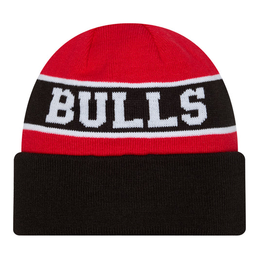Youth Chicago Bulls New Era Reversible Cuff Beanie In Red - Front View