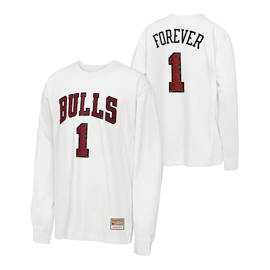 Child wearing a Chicago Bulls sweatshirt and cap indoors