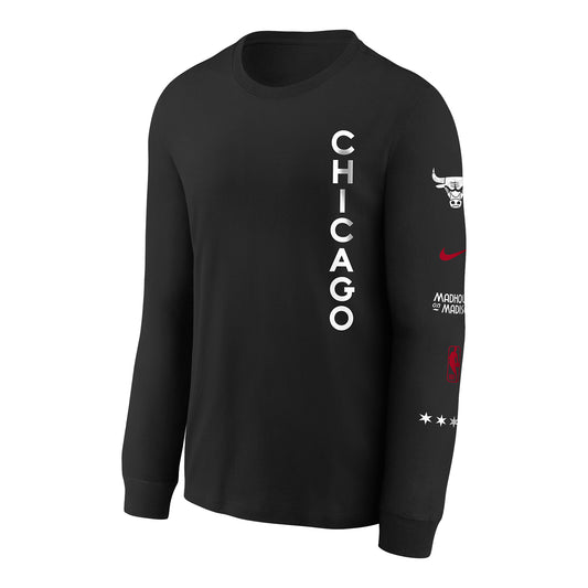 Youth Chicago Bulls City Edition Nike Essential Max90 T-Shirt - front view