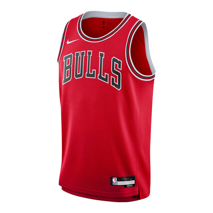 Chicago Bulls Youth Personalized Nike Icon Swingman Jersey - red (front view)