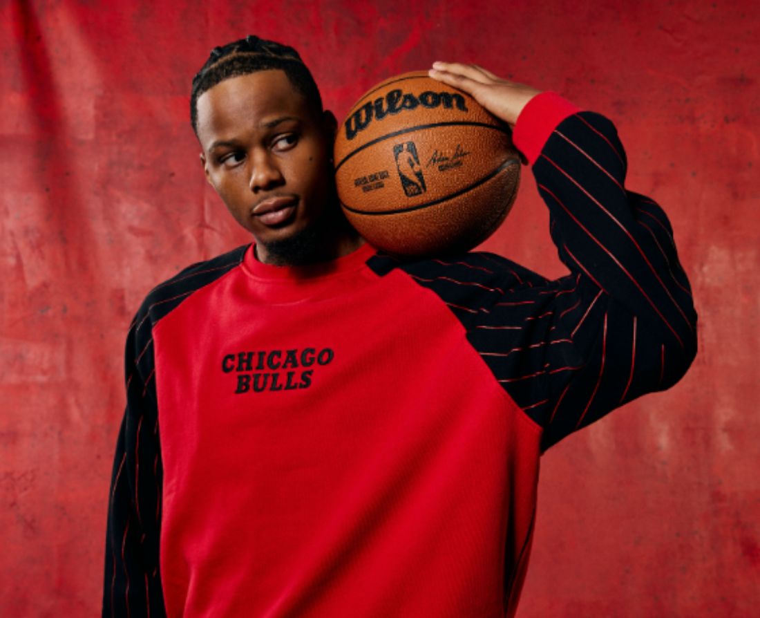 Chicago Bulls 1966 Statement Pinstripe Long Sleeve T-Shirt