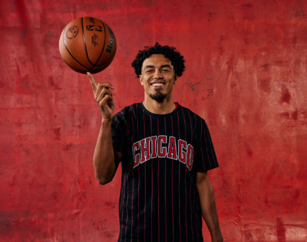 tre jones pin stripe shirt