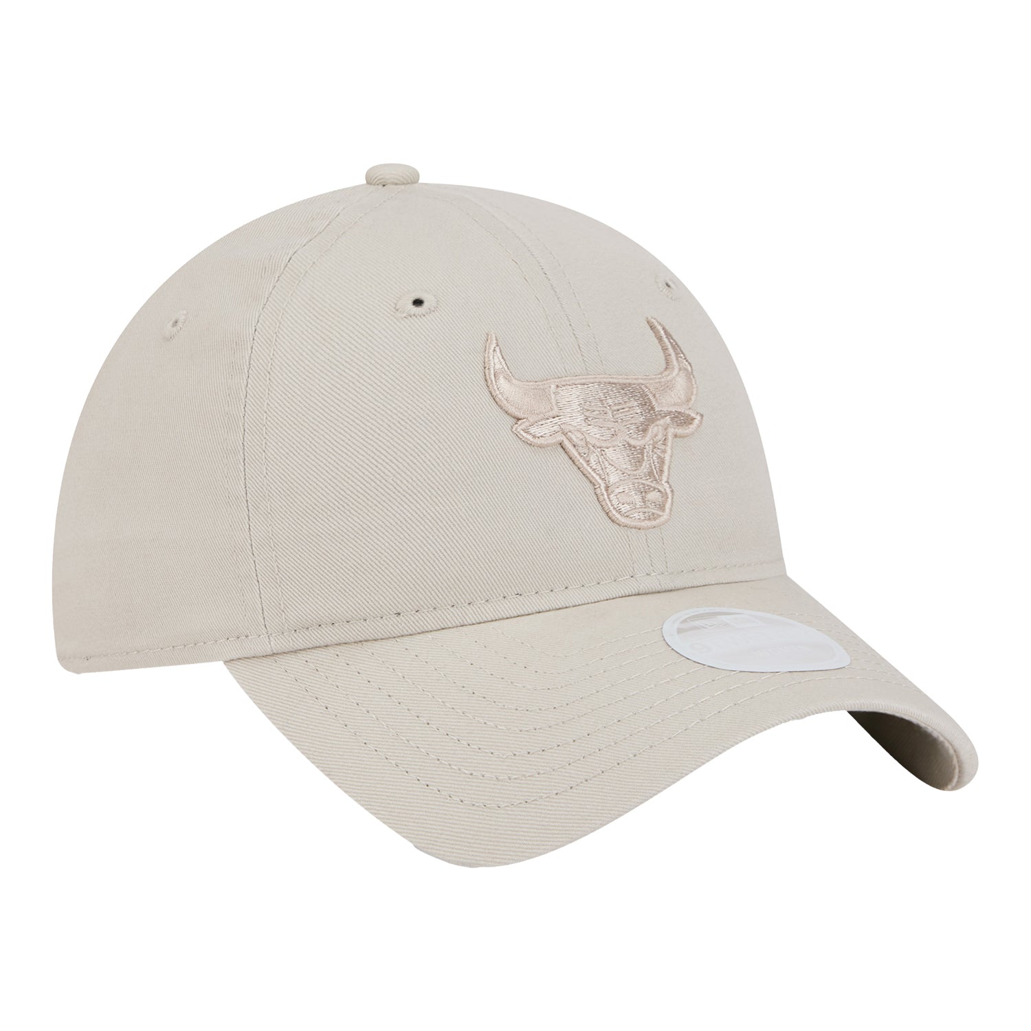 Ladies Chicago Bulls New Era Color Pack Tonal Adjustable Hat In Tan - Front Right View