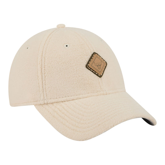 Ladies Chicago Bulls New Era Comfy Patch Snapback in White - Front Left View