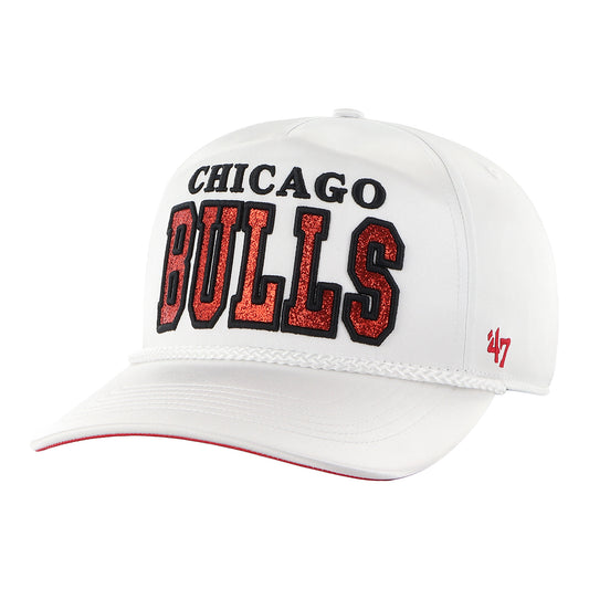 Ladies Chicago Bulls 47 Brand Outspoken Hitch Snapback Hat in White - Front Left View