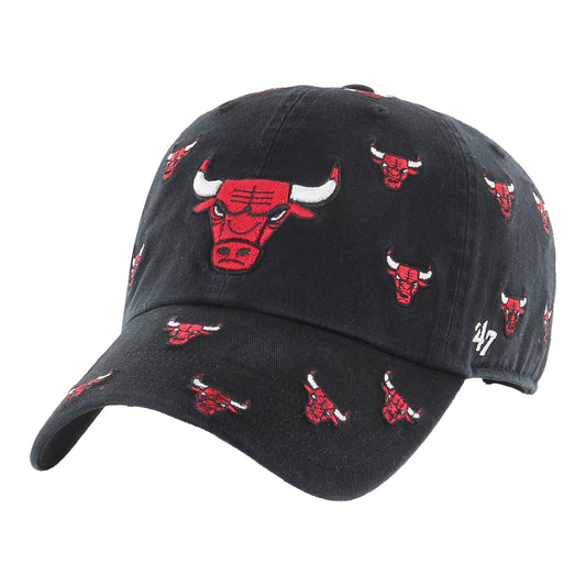 Ladies Chicago Bulls 47 Brand Confetti Clean Up Hat in Black - Front Left View