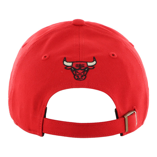 Ladies Chicago Bulls 47 Brand Zoey Chenille Adjustable Hat in Red - Front Left View