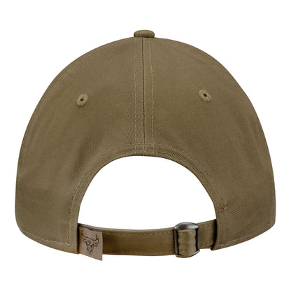 Ladies Chicago Bulls New Era Tonal Script 920 Khaki Hat in Brown - Back View