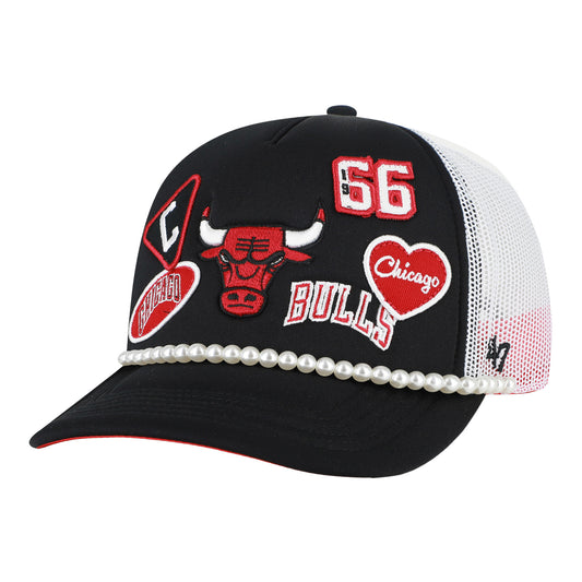 Ladies Chicago Bulls 47 Brand Rally On Rope Hitch FM Snapback in Black - Front Left View