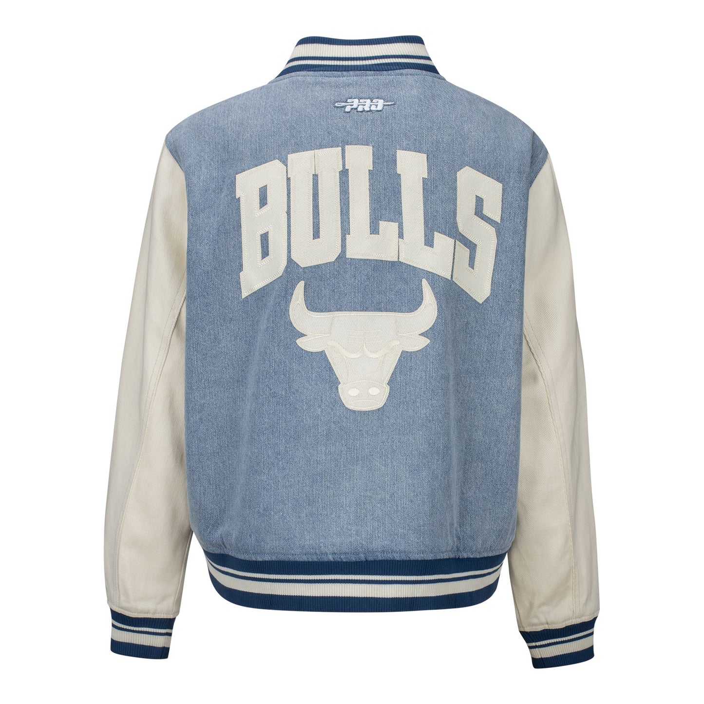 Ladies Chicago Bulls Pro Standard Varsity Blue Jacket - back  view