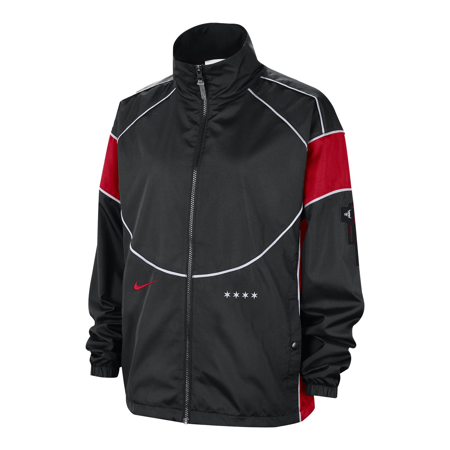 Ladies Chicago Bulls City Edition Nike Swoosh Fly Full-Zip Jacket - front view