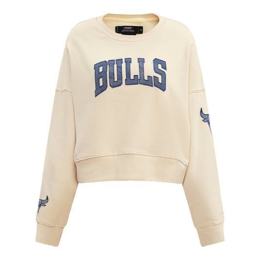 Ladies Chicago Bulls Pro Standard Varsity Blue Crewneck Sweatshirt - front view