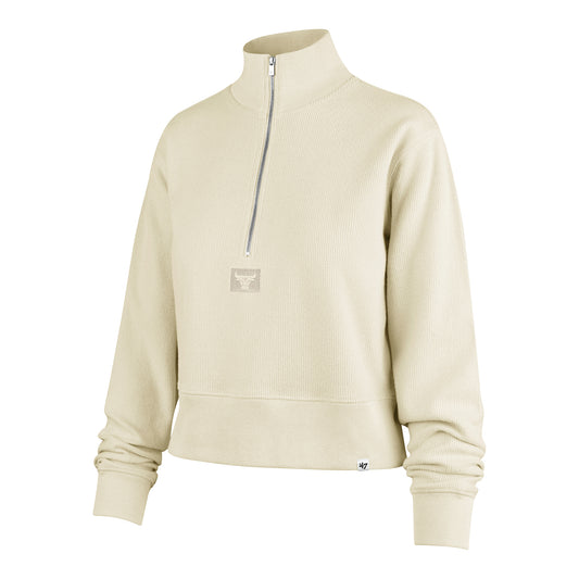 Ladies Chicago Bulls ’47 Brand Tranquility Sweatshirt in White - Front  View