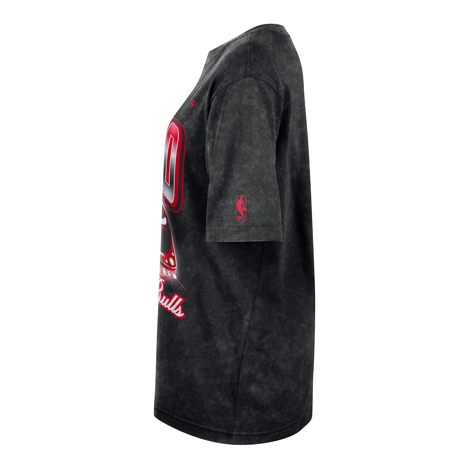 Ladies Chicago Bulls Nike Championship Ring T-Shirt in Black - Left Side View