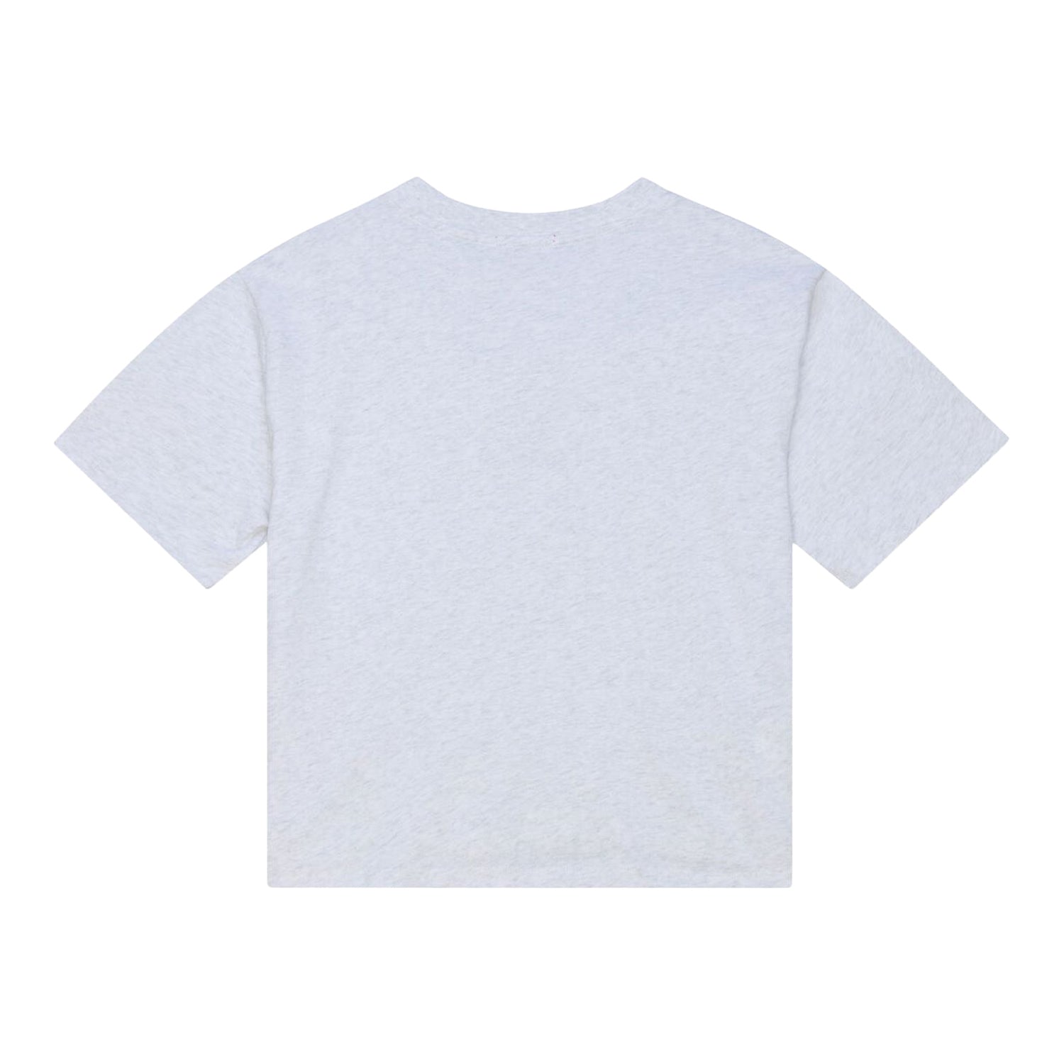 Ladies Chicago Bulls Mitchell & Ness Script Cropped T-Shirt in White - Back View