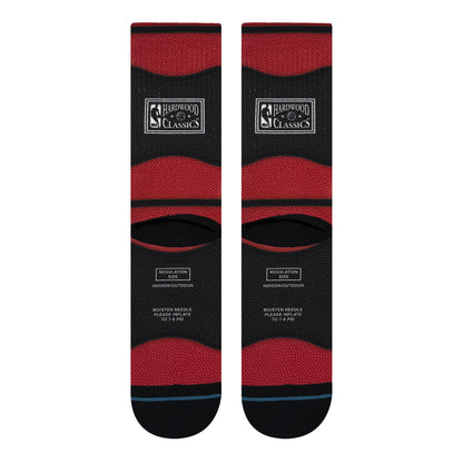 Chicago Bulls Stance Hardwood Classic Mini Ball Socks In Black - Back View