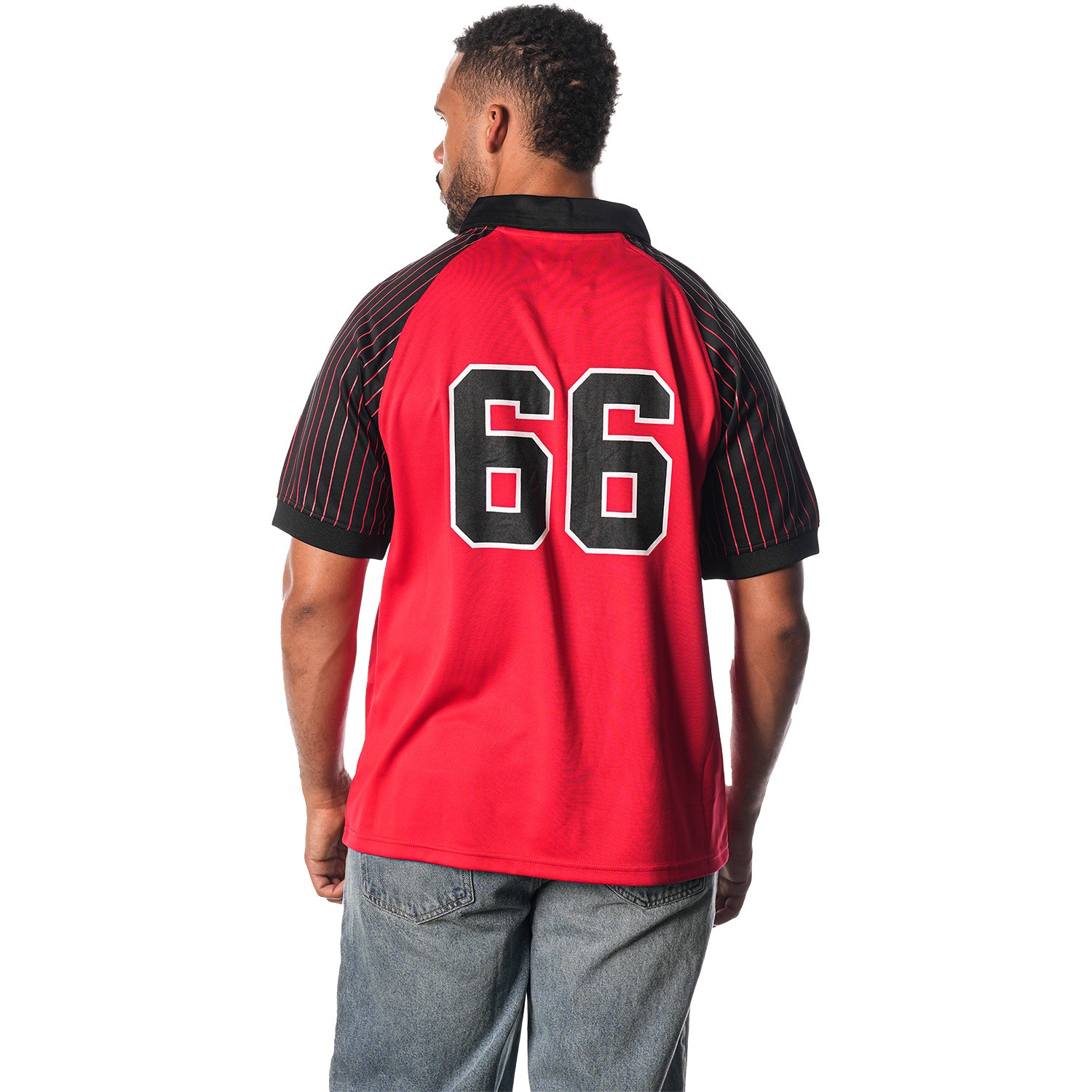 Chicago Bulls Wild Collective Soccer Jersey In Red - Back View