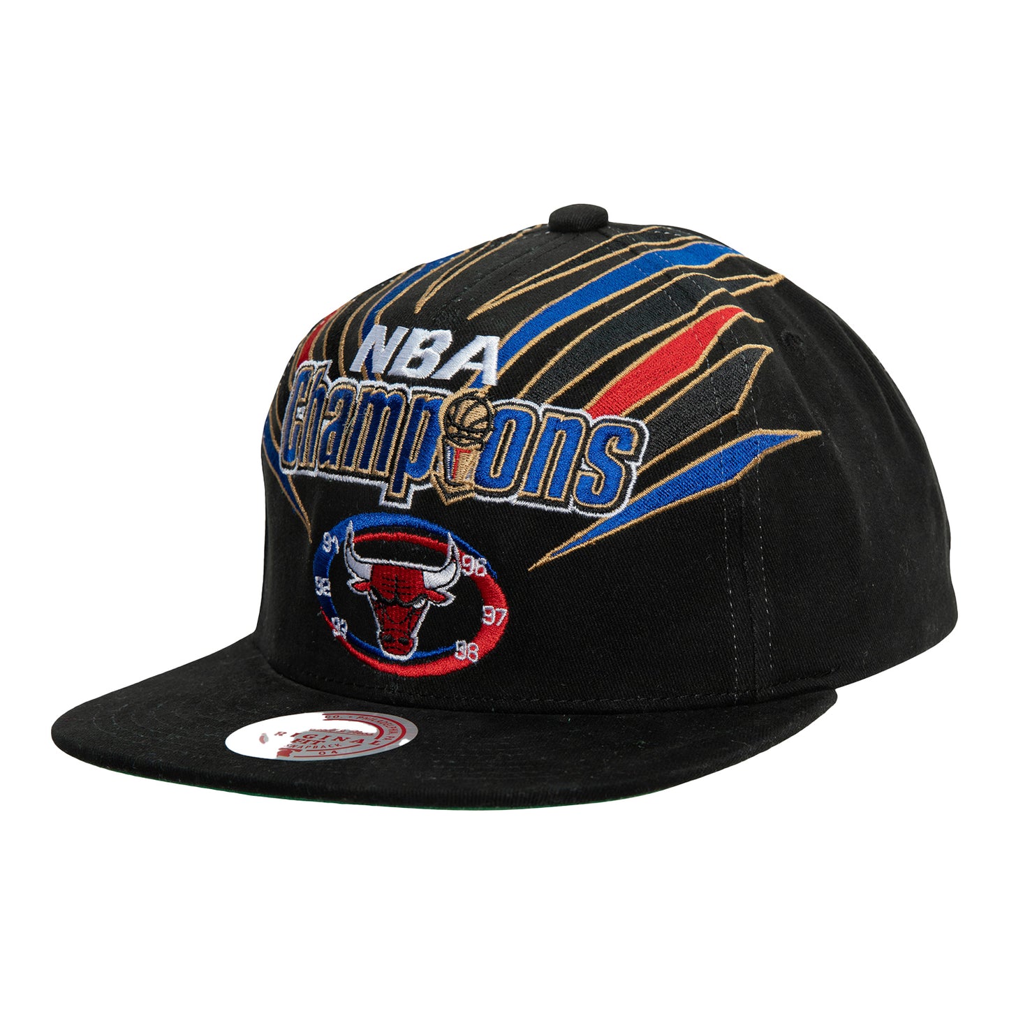 Chicago Bulls '98 Champs M&N Snapback in black - front view