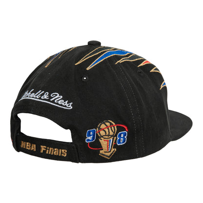 Casquette snapback Mitchell & Ness noire pour homme, Chicago Bulls NBA 75e anniversaire Casquette snapback Mitchell & Ness noire pour homme, Chicago Bulls NBA 75e anniversaire