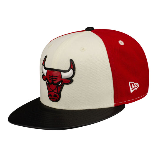 Chicago Bulls New Era Tri-Color Snapback - front view