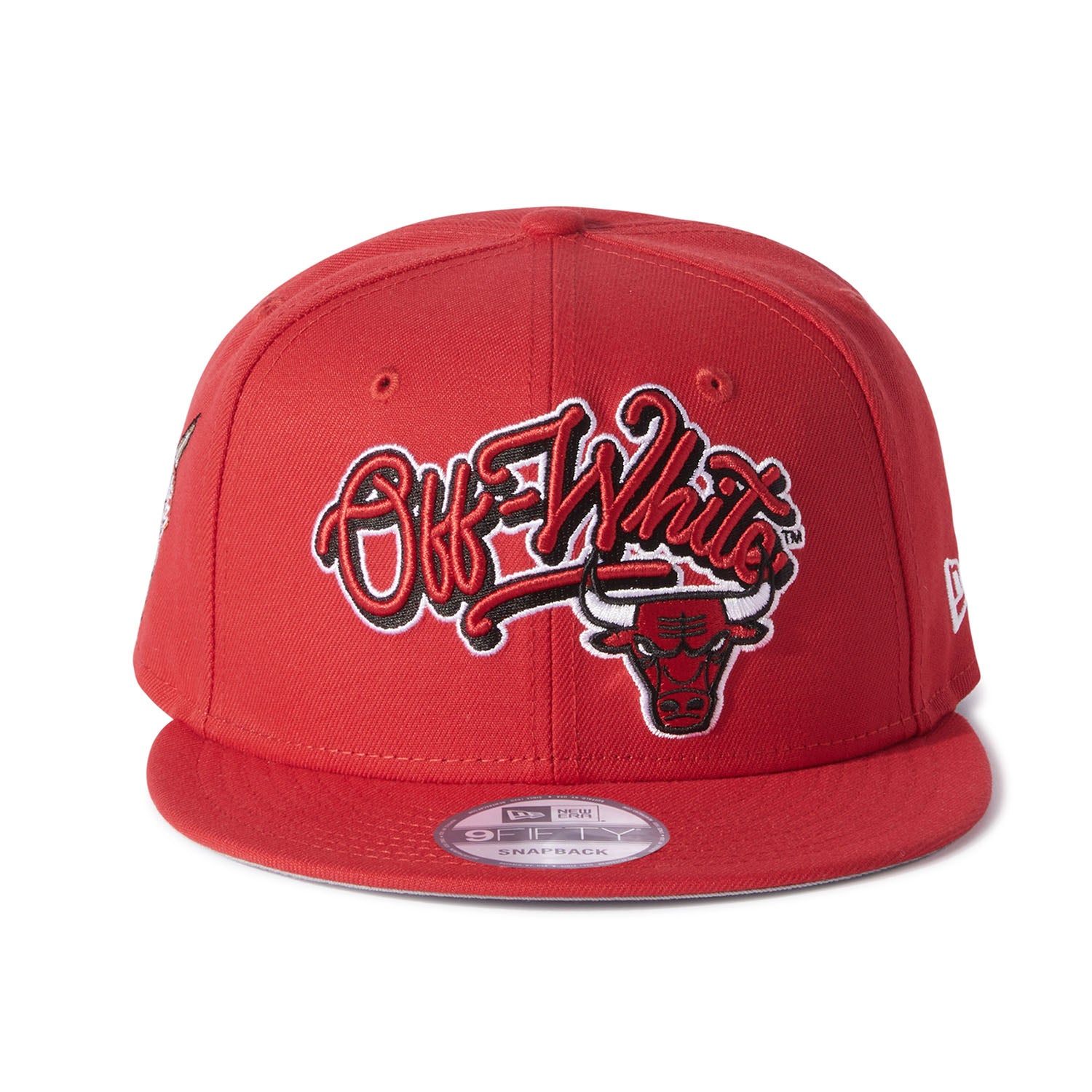 Chicago Bulls New Era Off-White Hat - Red - front view