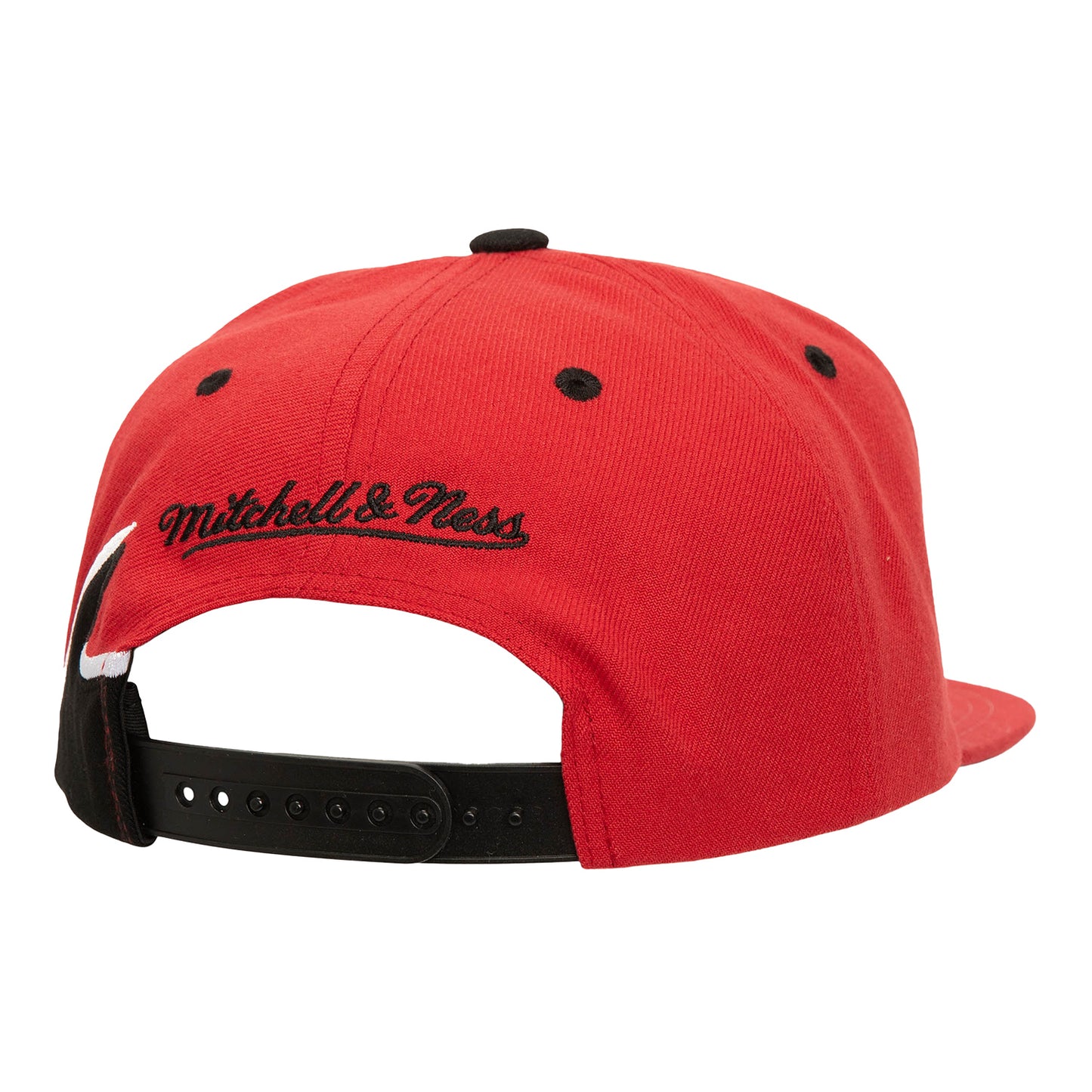 Chicago Bulls Mitchell & Ness Rising Tide Snapback In Red - Back View