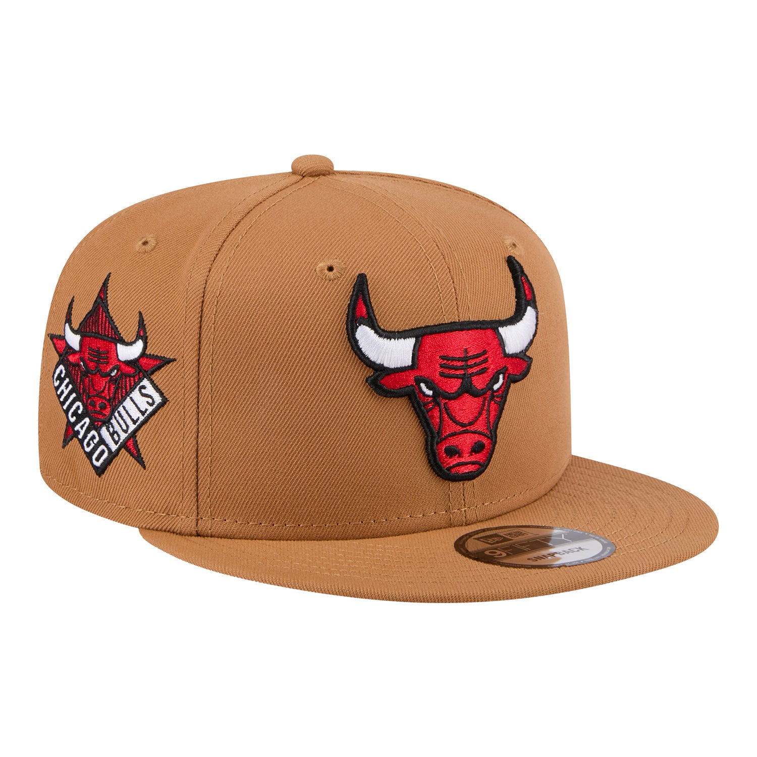 Chicago Bulls New Era 950 Color Pack Primary Snapback In Brown - Front Right View