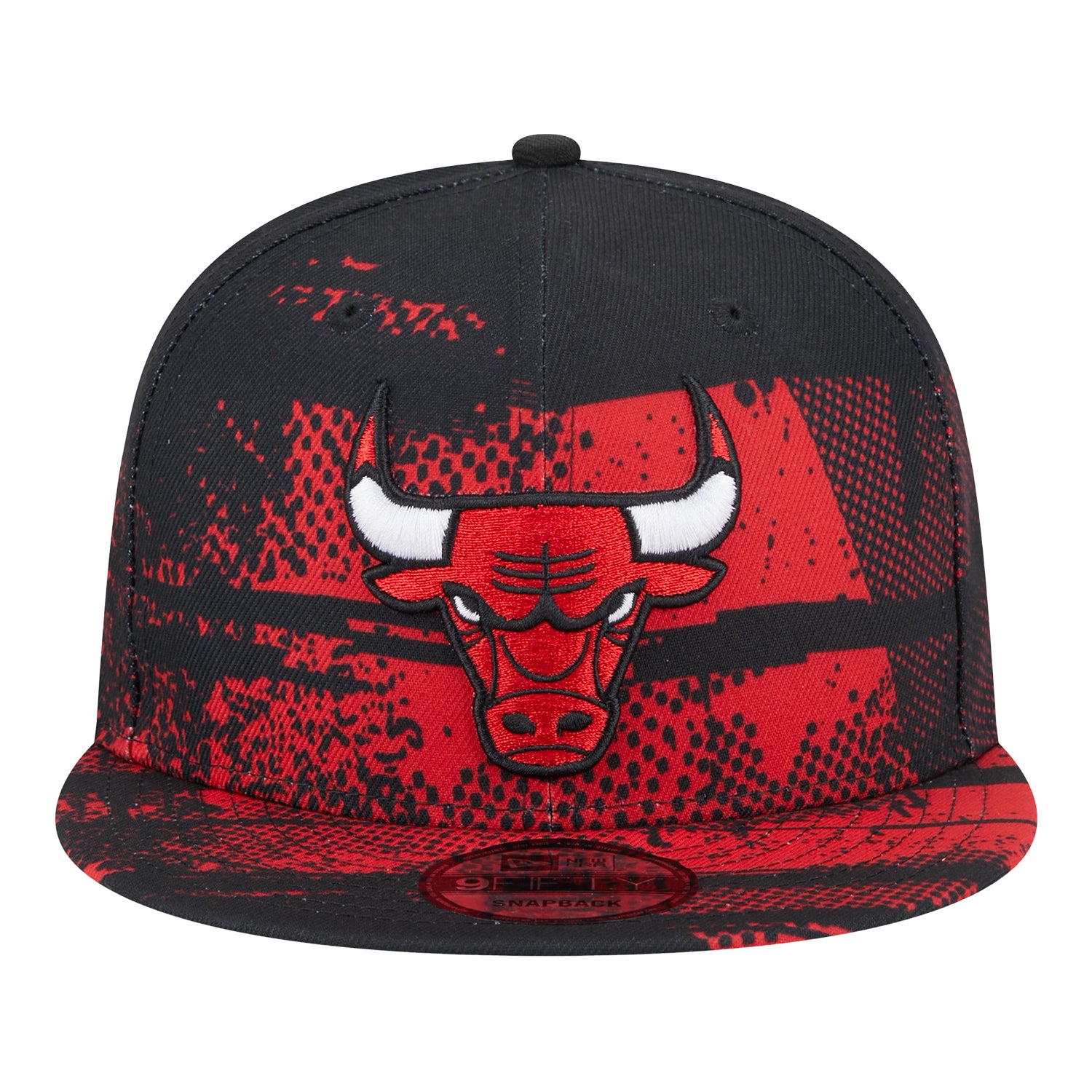 Chicago Bulls New Era 950 2024-25 Tip-Off Red Snapback In Black & Red - Front View