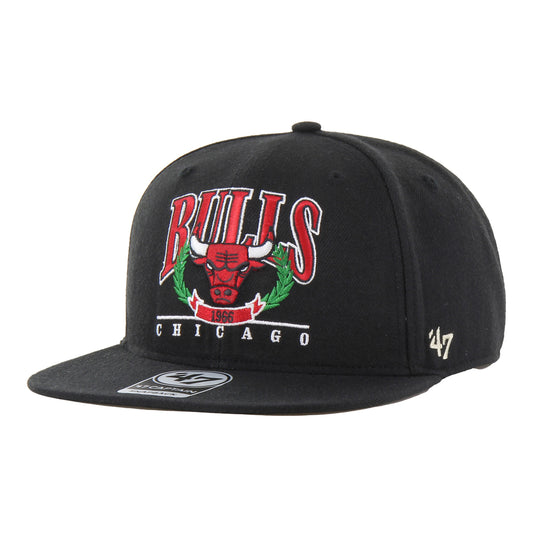 Chicago Bulls 47 Brand Captain Laurel Verdant Hat In Black - Front Left View