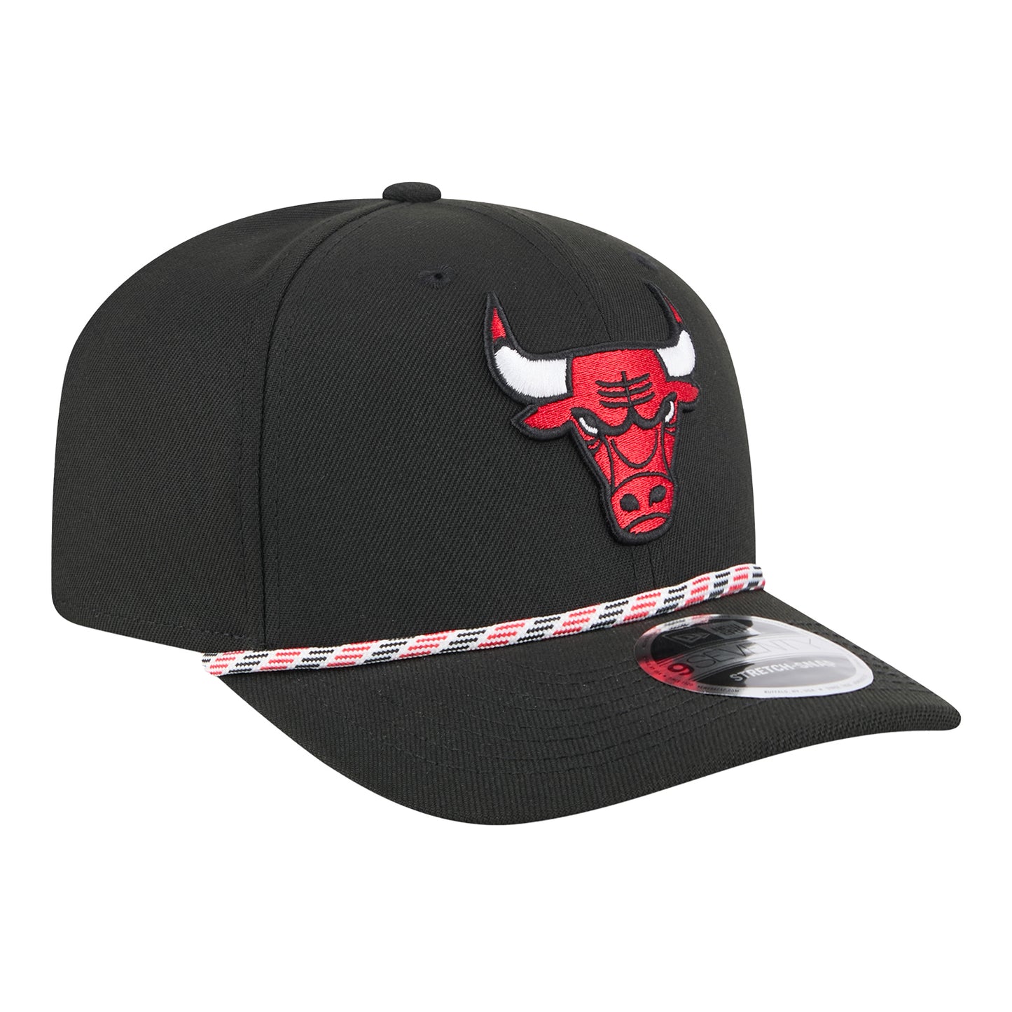 Chicago Bulls New Era 970 Stretch Snapback Multi Rope Hat - Front Right View