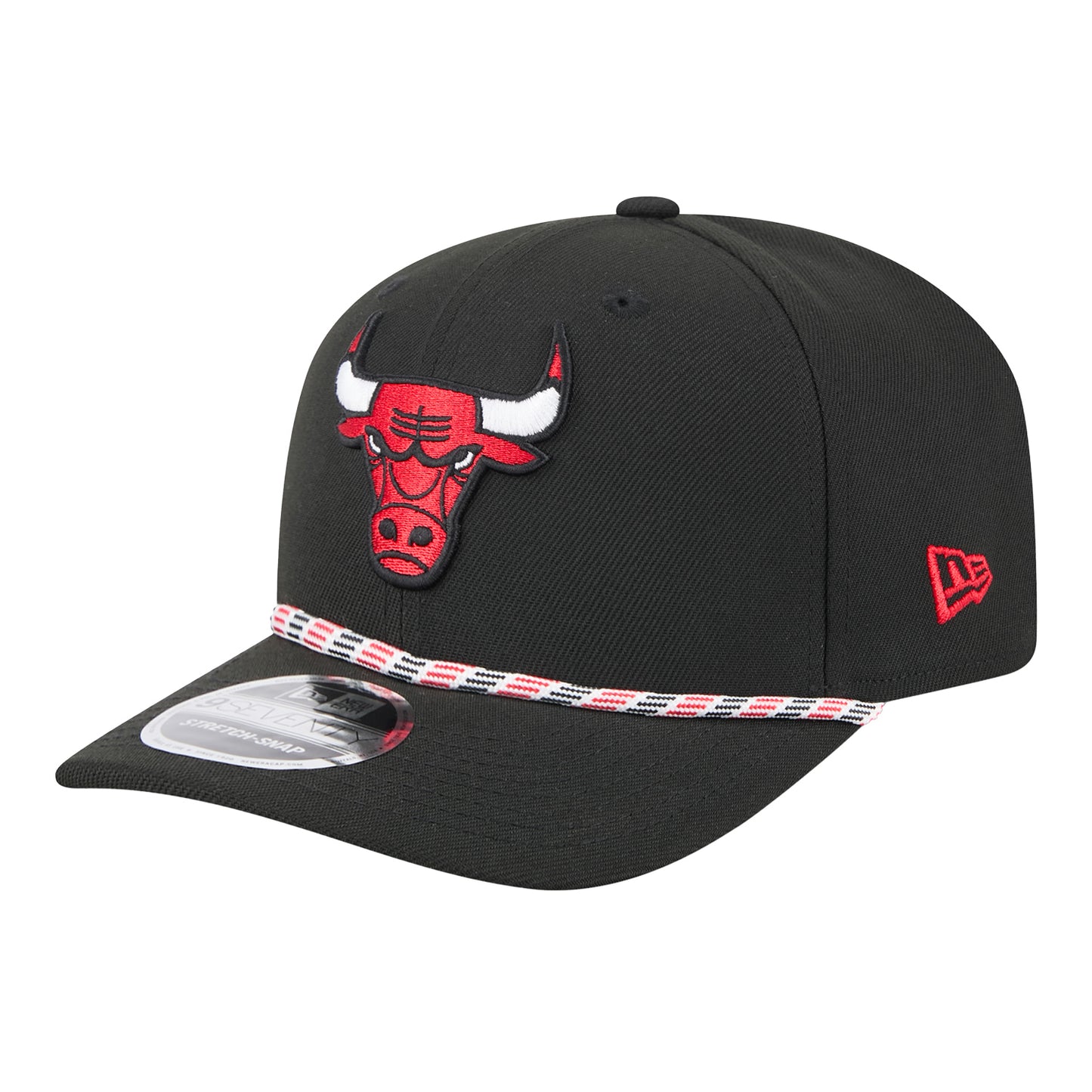 Chicago Bulls New Era 970 Stretch Snapback Multi Rope Hat - Front left view