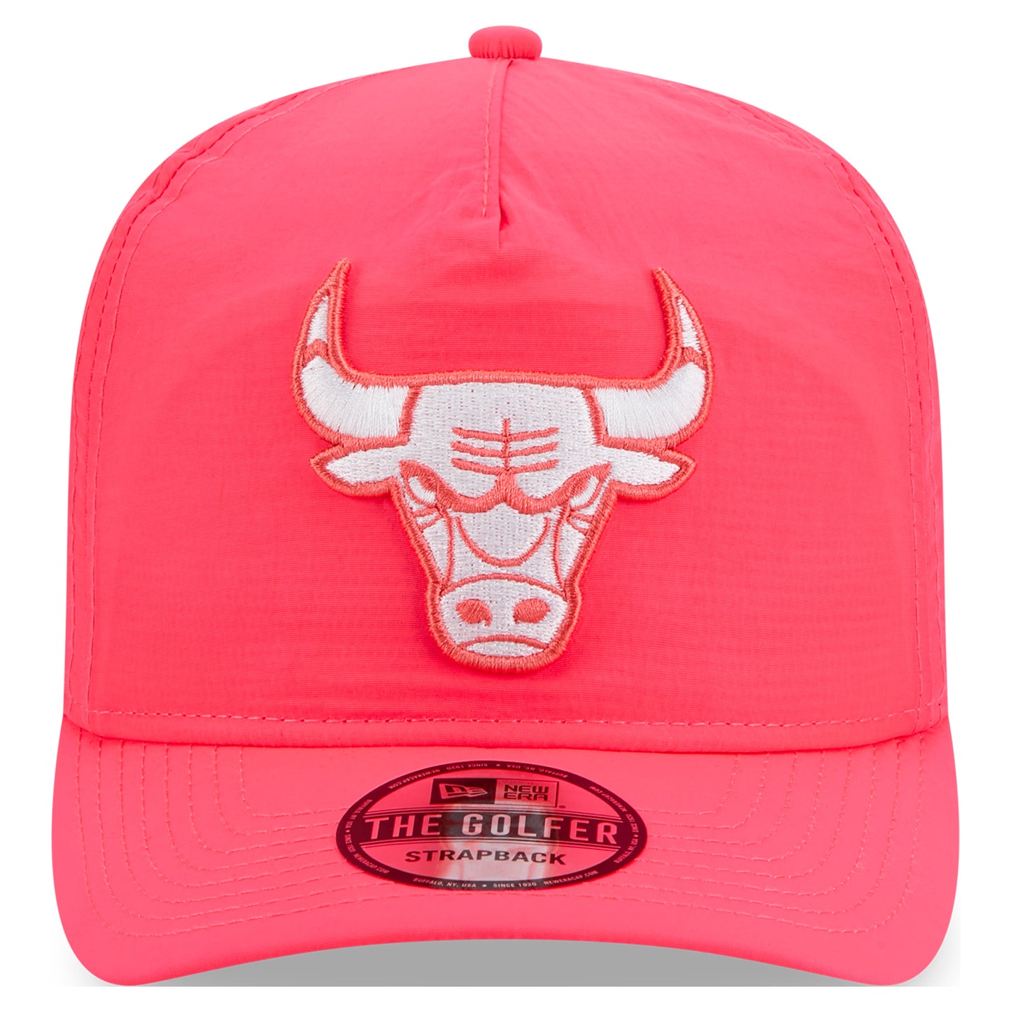 Chicago Bulls New Era Nylon Adjustable Pink Golfer - Front View