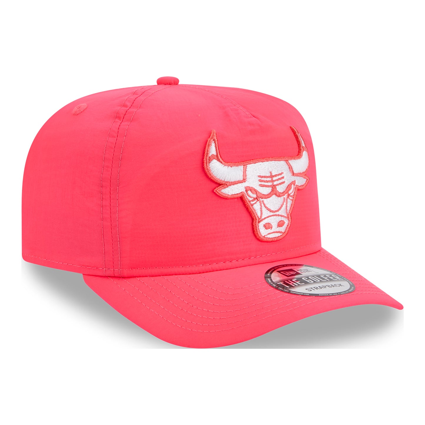 Chicago Bulls New Era Nylon Adjustable Pink Golfer - Right Side View