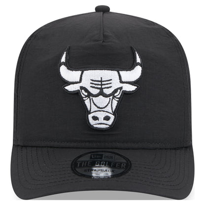 Chicago Bulls New Era Nylon Adjustable Black Golfer - Front View