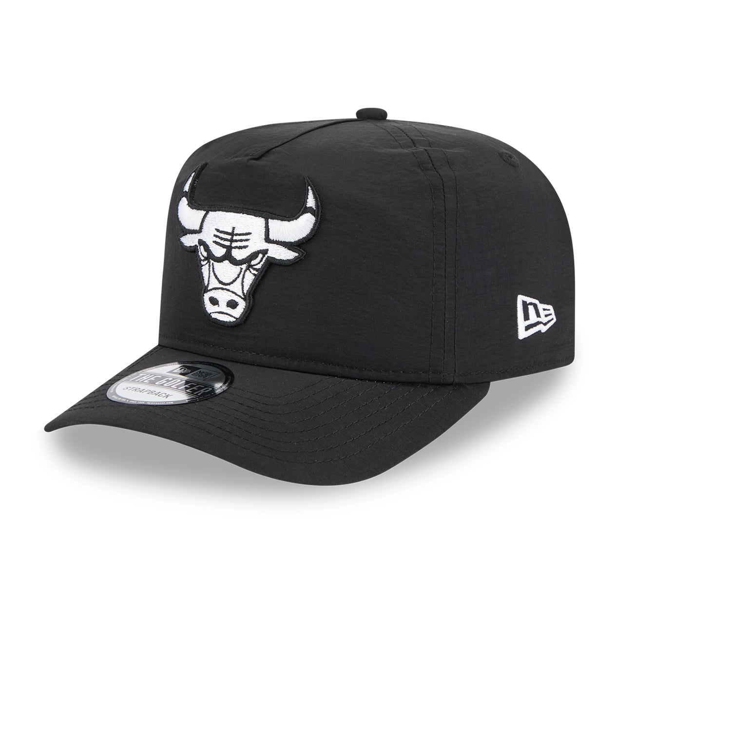 Chicago Bulls New Era Nylon Adjustable Black Golfer - Left Side View